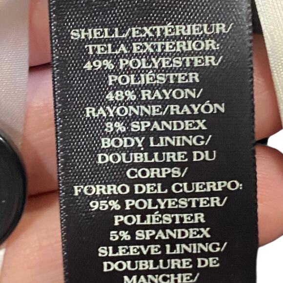 Ann Taylor notch lapel single button Black Blazer Size 2 - Picture 6 of 10